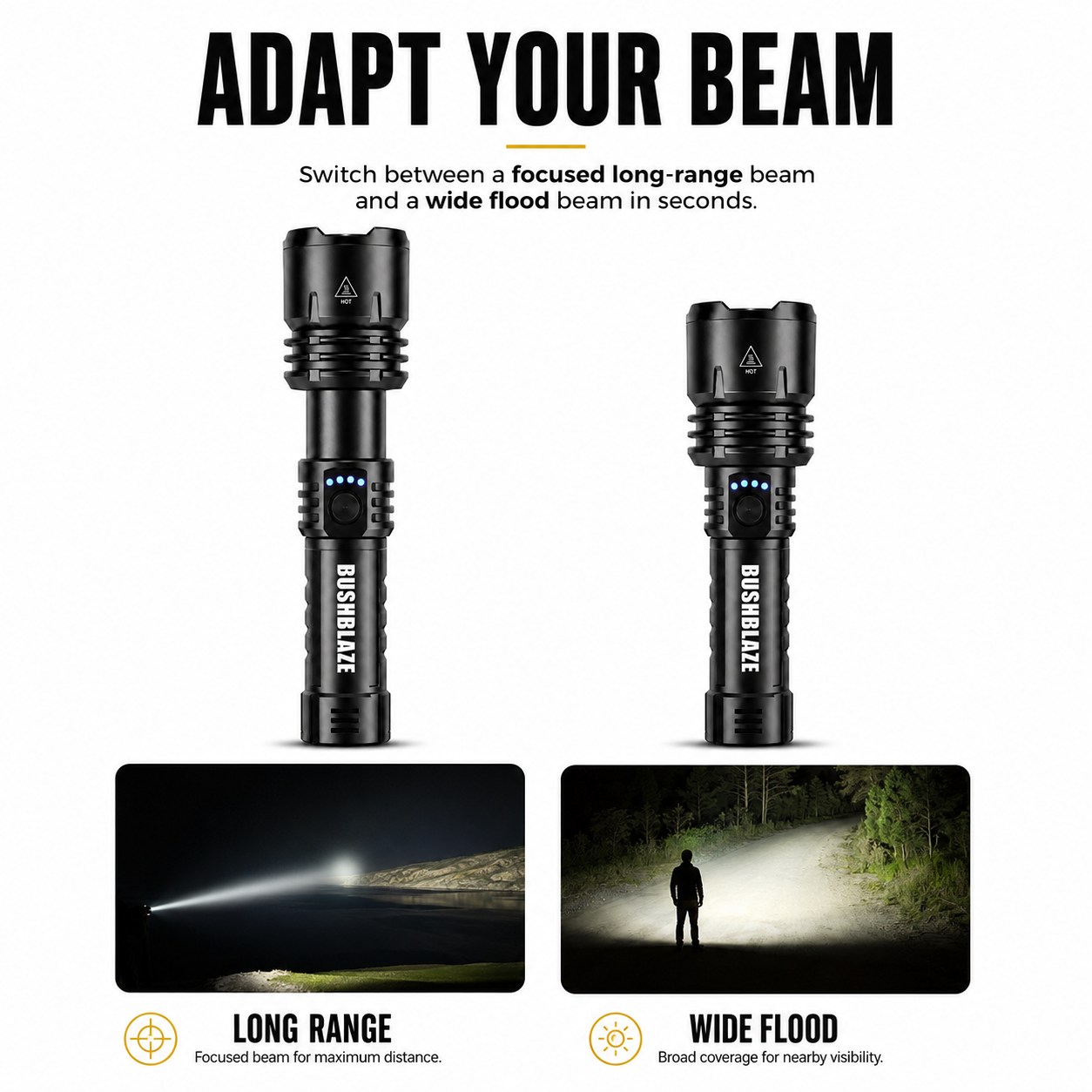 BUSHBLAZE™ TACTICAL FLASHLIGHT