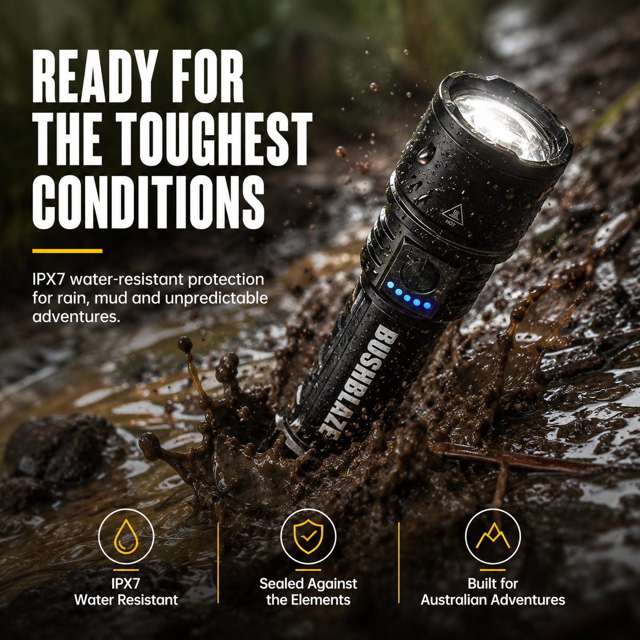 BUSHBLAZE™ TACTICAL FLASHLIGHT