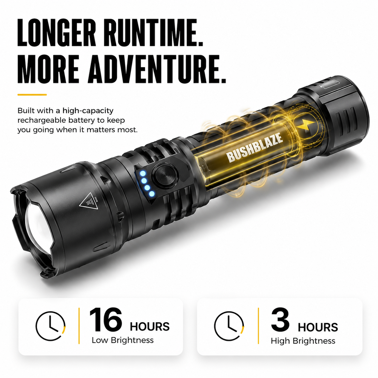 BUSHBLAZE™ TACTICAL FLASHLIGHT